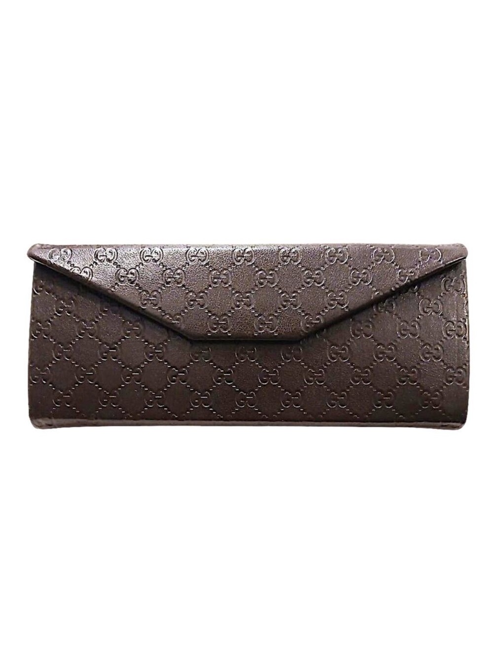 Gucci Signature Logo Monogrammed Foldable Sunglasses Case in Brown - Unisex